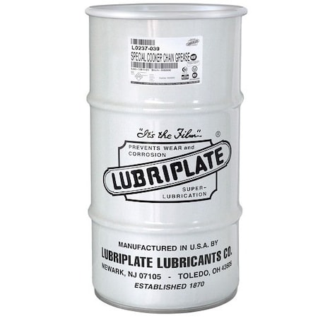 Lubriplate Mineral Oil Grease; Cooker Chain; Drum; Semi Solid; Hydrostatic Cooker Chain; White; 120 Lb SPEC COOKER CHAIN GRS 120LB ; L0237-039